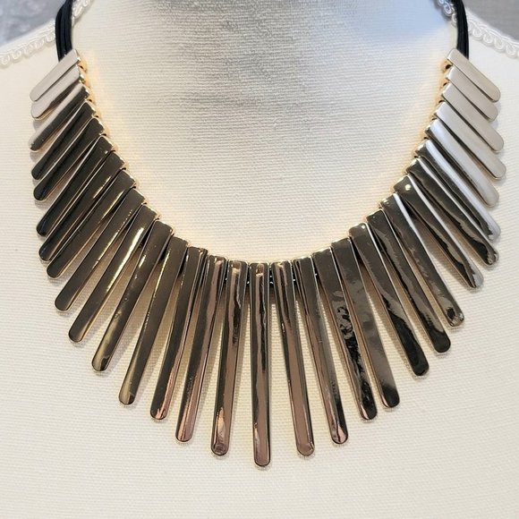 Jewelry - GOLD Tone Fringe Statement Necklace